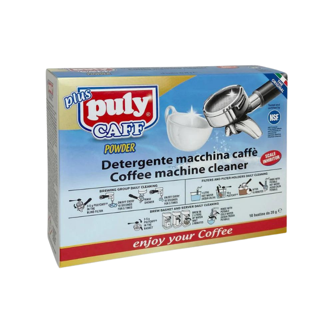 PulyCaff Boîte de 10 sachets de poudre détergente à groupe café